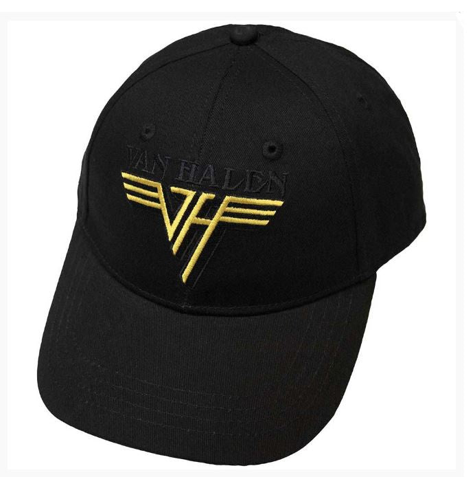Van Halen Unisex Baseball Cap - Text & Yellow Logo (Black)