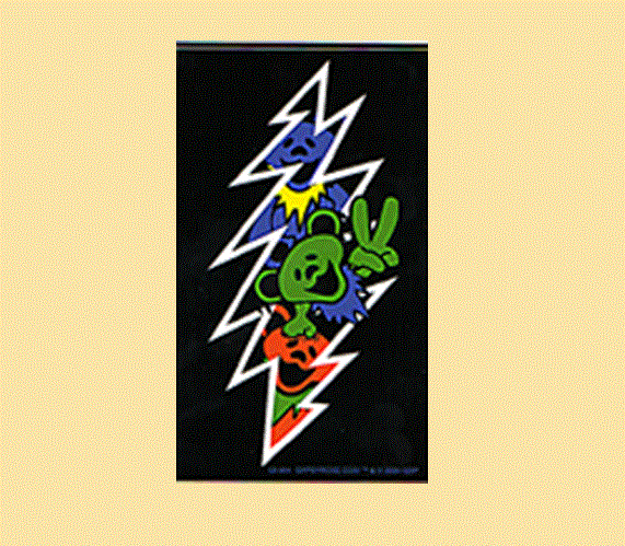 Gypsy Rose - Grateful Dead Peace Out Bear Bolt Sticker