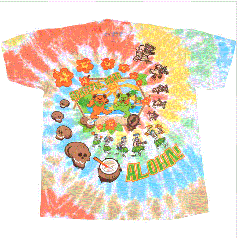 Liquid Blue - Grateful Dead "Aloha" Tie Dye T-Shirt