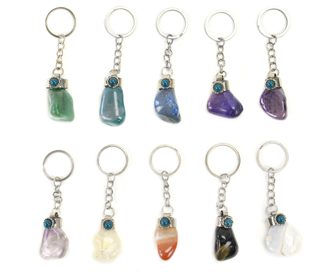 Tumbled Stone Keychain