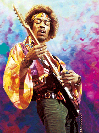 3D Poster - Jimi Hendrix Guitar 326