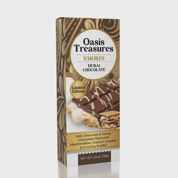 Dubai Chocolate Bar by Oasis Treasures 2.65oz - S'Mores