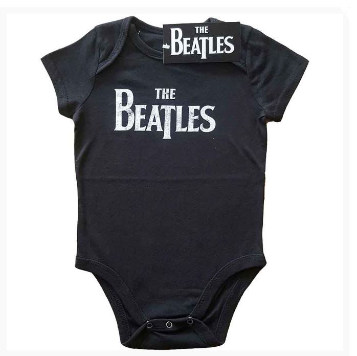 The Beatles Kids Baby Grow - Drop T Logo (Black)