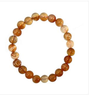 Red Agate Beaded Bracelet