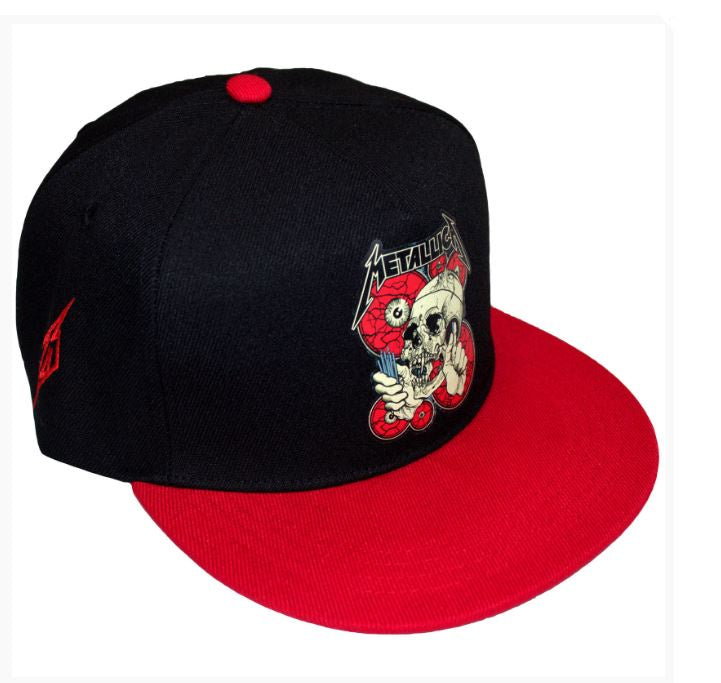 Metallica Unisex Snapback Cap - The Shortest Straw Red Eyes (Black & Red)
