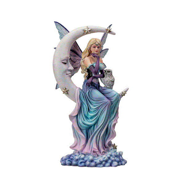 Luna Fairy w/Owl Statue 15557