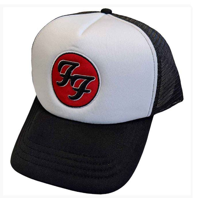 Foo Fighters Unisex Mesh Back Cap - FF Logo (Black & White)
