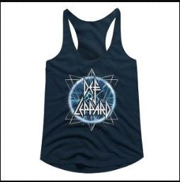 Def Leppard Electric Eye Vintage Navy Ladies Racerback