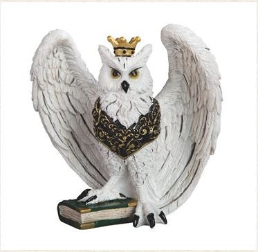 Owl w/Crown & Book Statue 54766