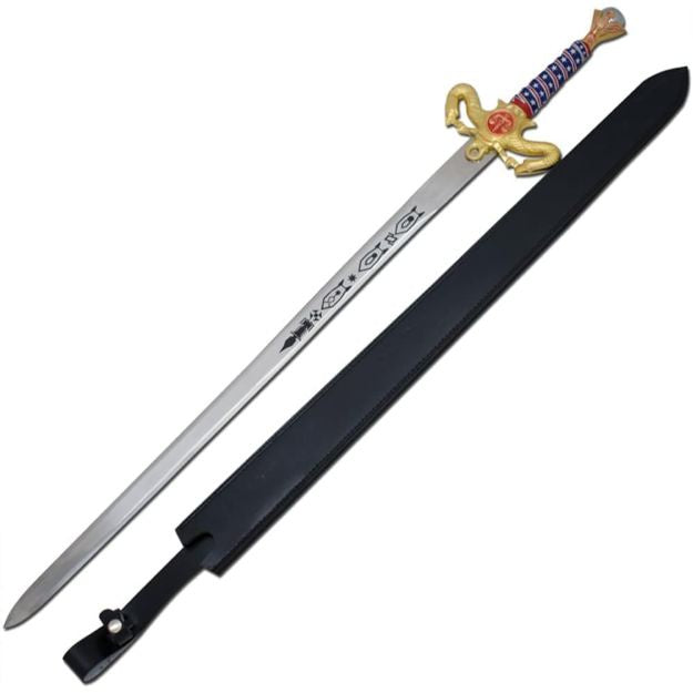 Flag Handle Fantasy Sword With Brass Handle