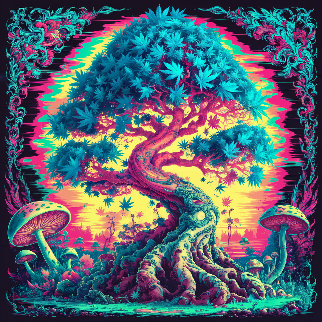 Weed Bonsai Tapestry- 3' x 5'