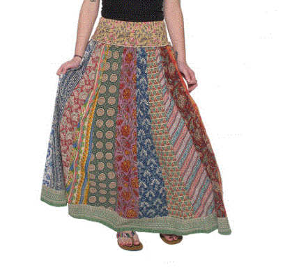 Blue Sky - Printed Panel Skirt