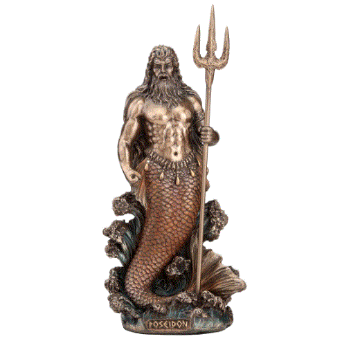 Poseidon Greek God Bronze Statue 78096