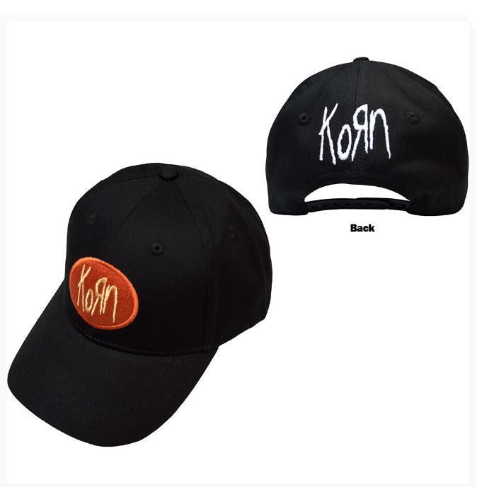 Korn Unisex Baseball Cap - Oval Logo (Black)