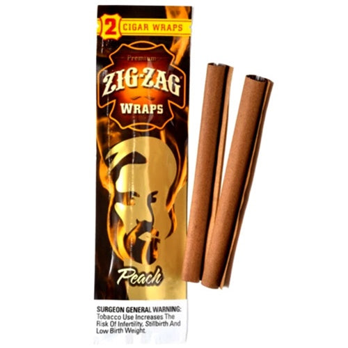 Zig Zag Tobacco Wraps 2pk - Peach