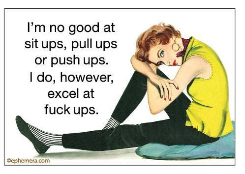 I'm not good at sit ups Magnet