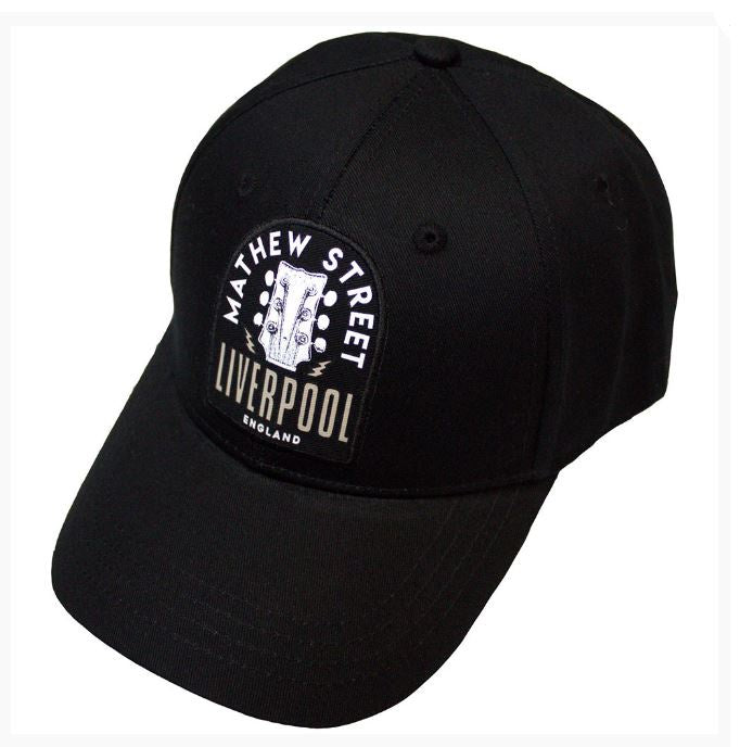 Liverpool England Unisex Baseball Cap - Mathew St Guitar (Black)