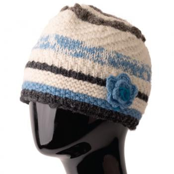 Wool Hat with Flower