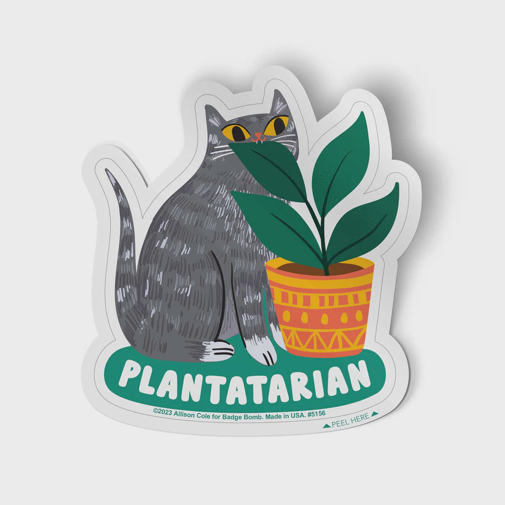 Plantatarian Cat Sticker