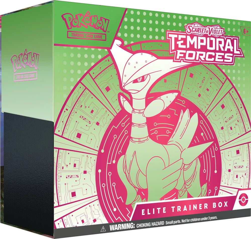 Pokemon TCG Scarlet & Violet Temporal Forces Elite Trainer Box Iron Leaves SV05