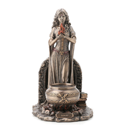 Brigid Celtic Goddess Bronze Statue 77090