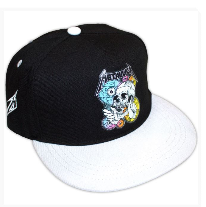Metallica Unisex Snapback Cap - The Shortest Straw Multi Eyes (Black & Grey)