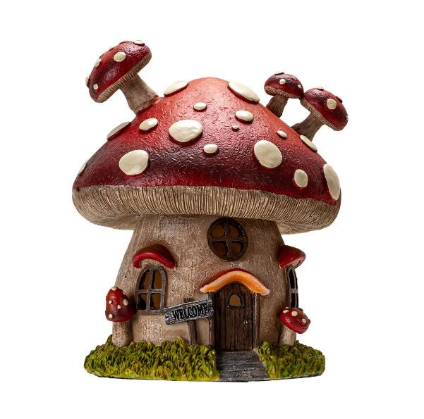 Toadstool Mushroom House w/LED 16296