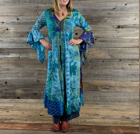 RHAPSODY DUSTER Jaypuri Patchwork Long Duster Top