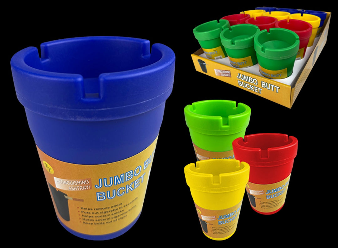Ashtray - Butt Bucket - Asst. Solid Colors