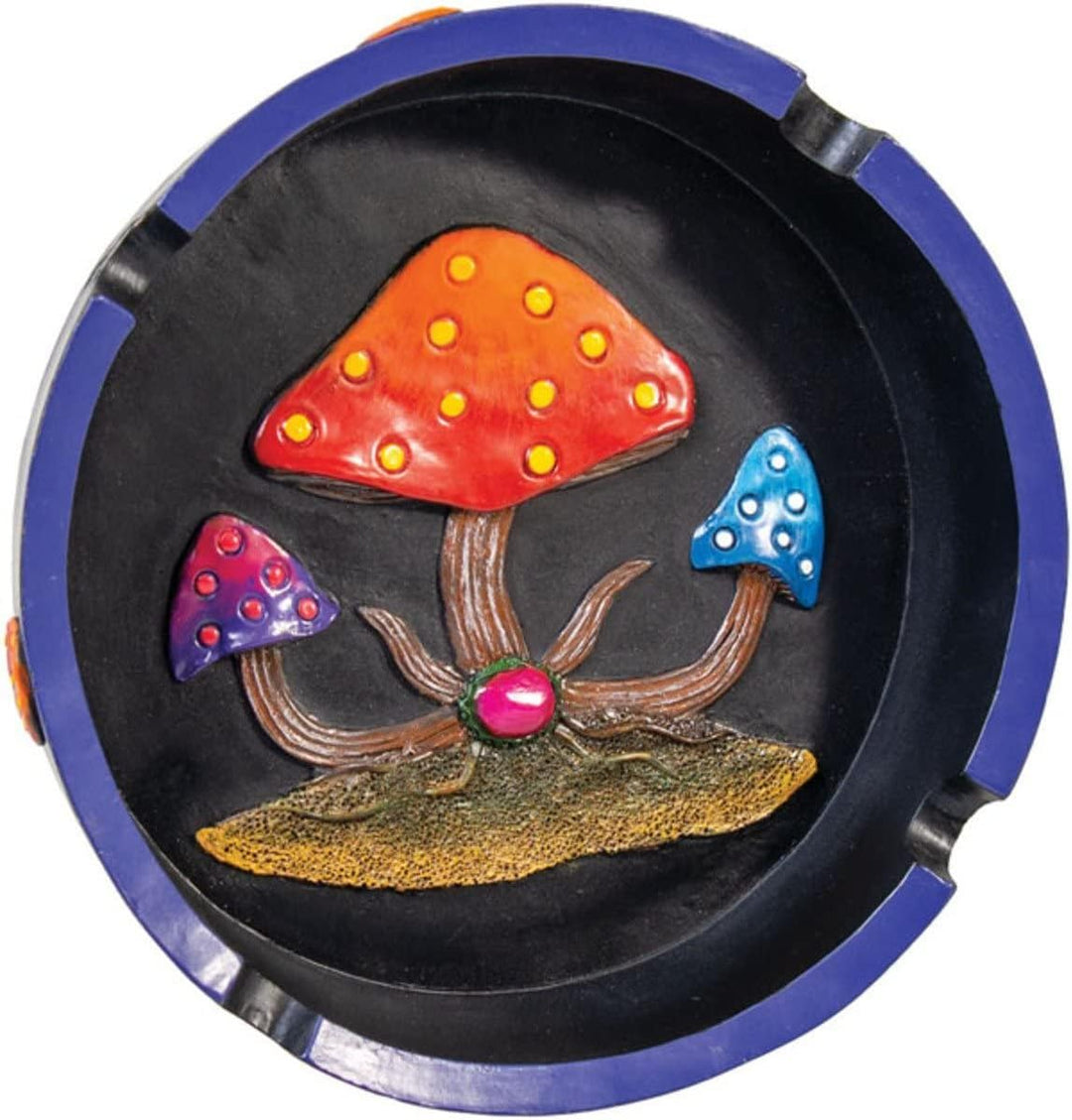 Mushroom Round Poly Stone Ashtray