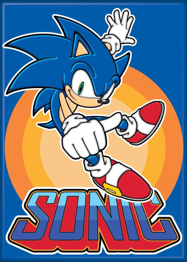 Sonic The Hedgehog on Blue Magnet