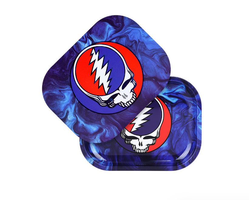Grateful Dead x Pulsar Mini 7" Metal Rolling Tray - Steal Your Face Swirls