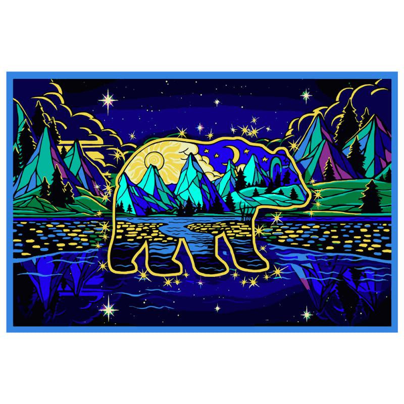 CELESTIAL BEAR 3D TAPESTRY