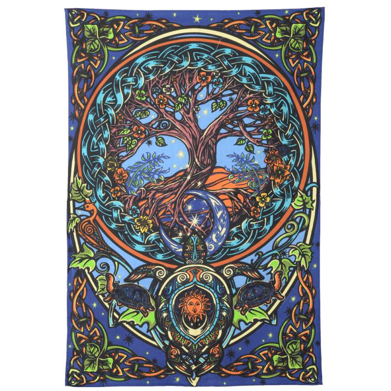 Indian Tapestry - Tree of Life Tortoise 3D Tapestry