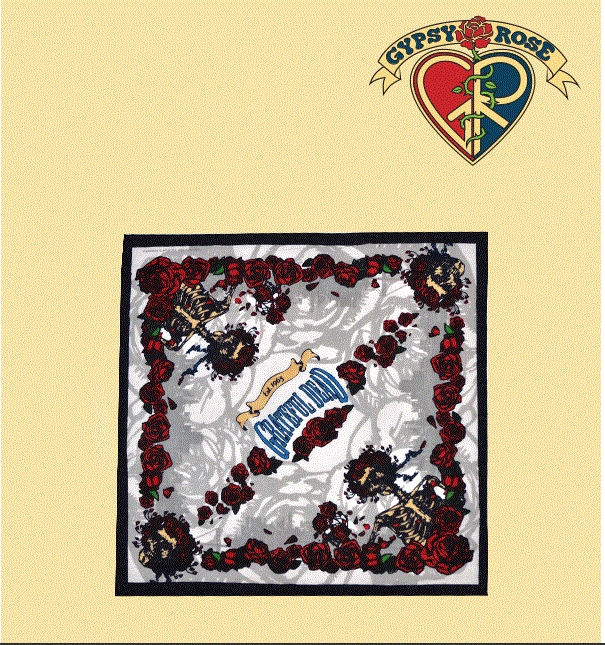 Gypsy Rose - Grateful Dead Bertha And Roses Bandana