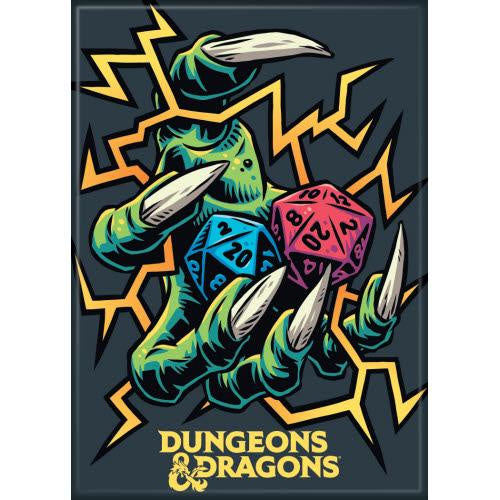 DnD Skeleton Hand with Dice Magnet