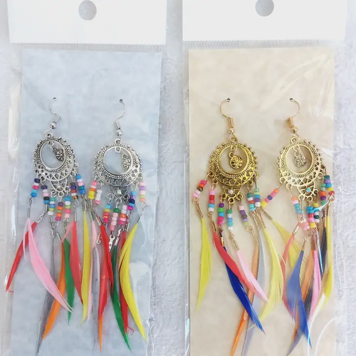 Feather Earrings - 2-1230