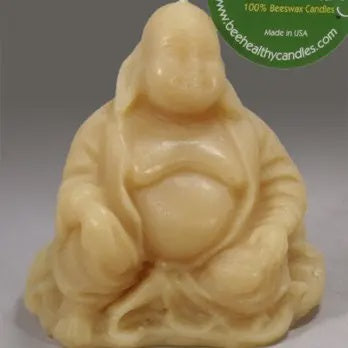 Buddha - Gold Beeswax Candle