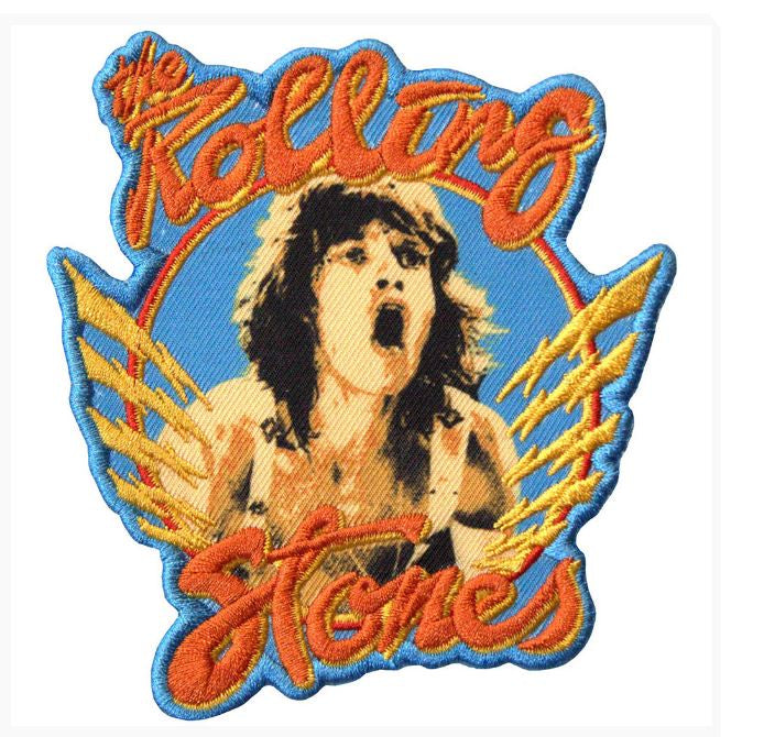 The Rolling Stones Standard Patch - Mick & Orange Logo