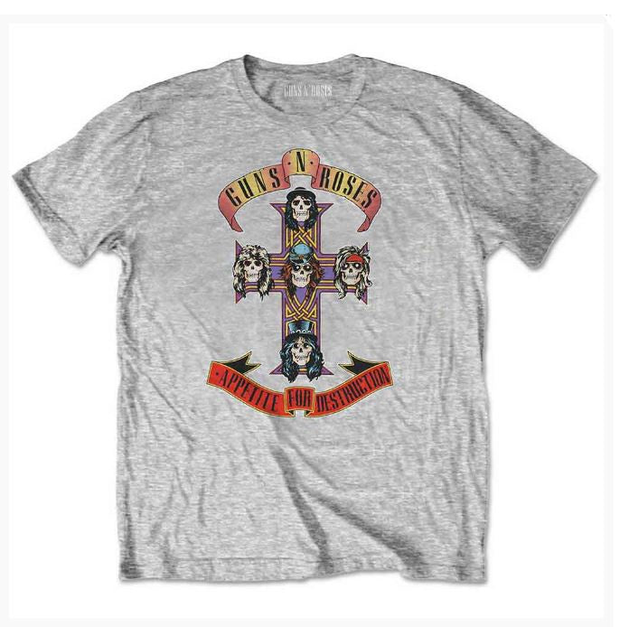 Guns N' Roses Kids T-Shirt - Appetite for Destruction (Heather Grey)