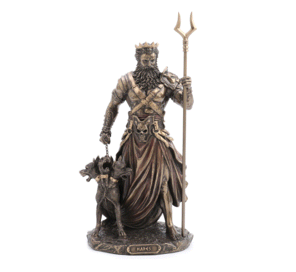Hades Greek God w/Ceberus Bronze Statue 77298