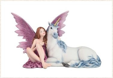 Fairy w/Unicorn Statue 92172