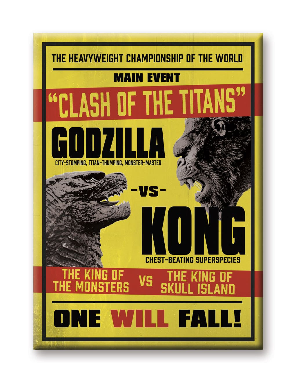 NMR - Godzilla vs Kong Poster Flat Magnet