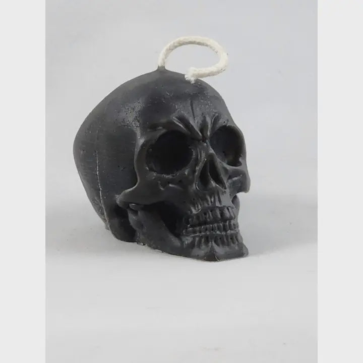 Skull - Black Beeswax Candle