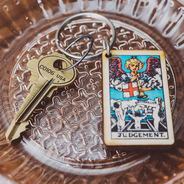 Tarot Card Full Color Wooden Keychain - Judgement