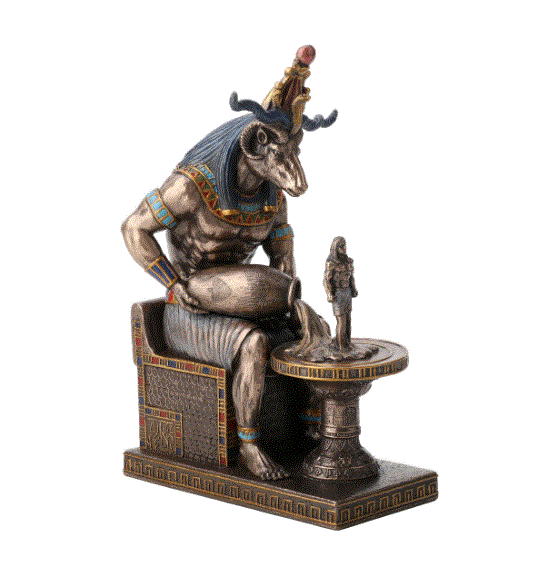 Khnum Egyptian God Of Water & Procreation Bronze Statue 78017