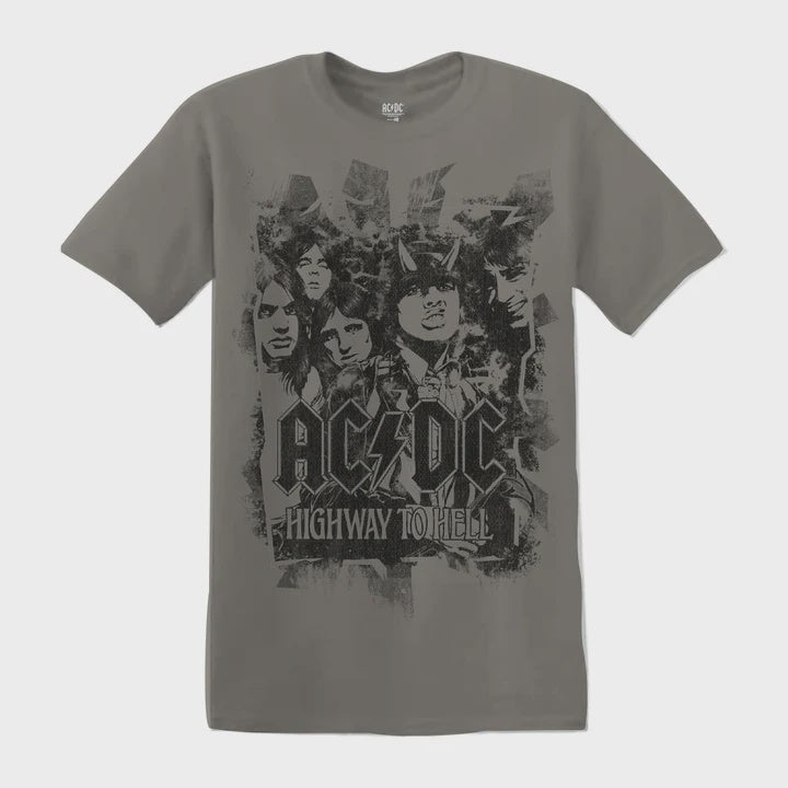 AC/DC Highway To Hell Mono Unisex Tee
