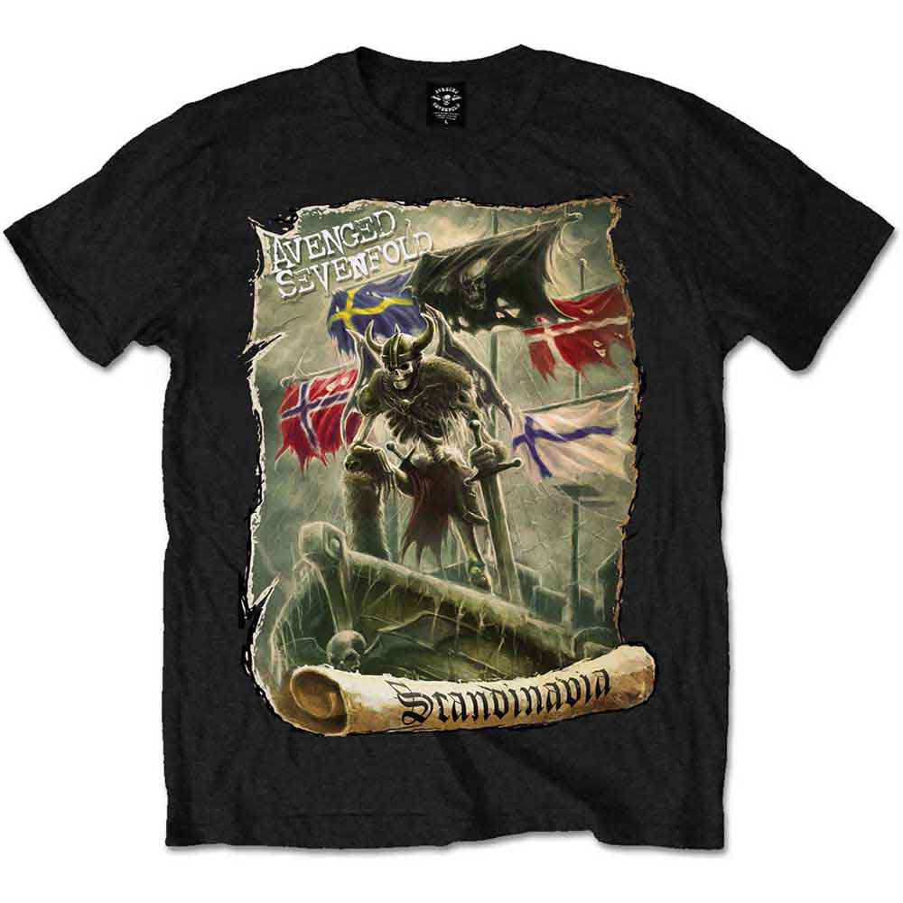 Avenged Sevenfold Unisex T-Shirt Scandinavia (Black)