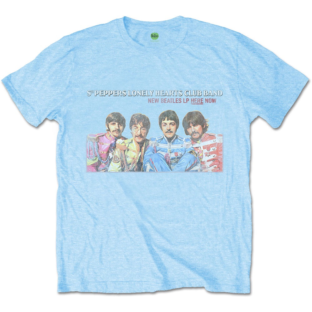 The Beatles Unisex T-Shirt LP Here Now Light Blue