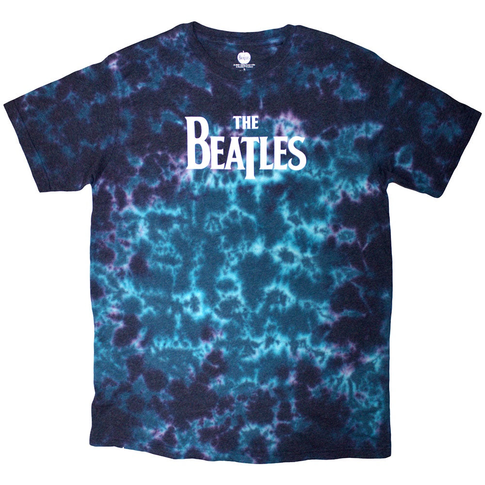 The Beatles Unisex T-Shirt Drop T Logo Blue Wash Collection